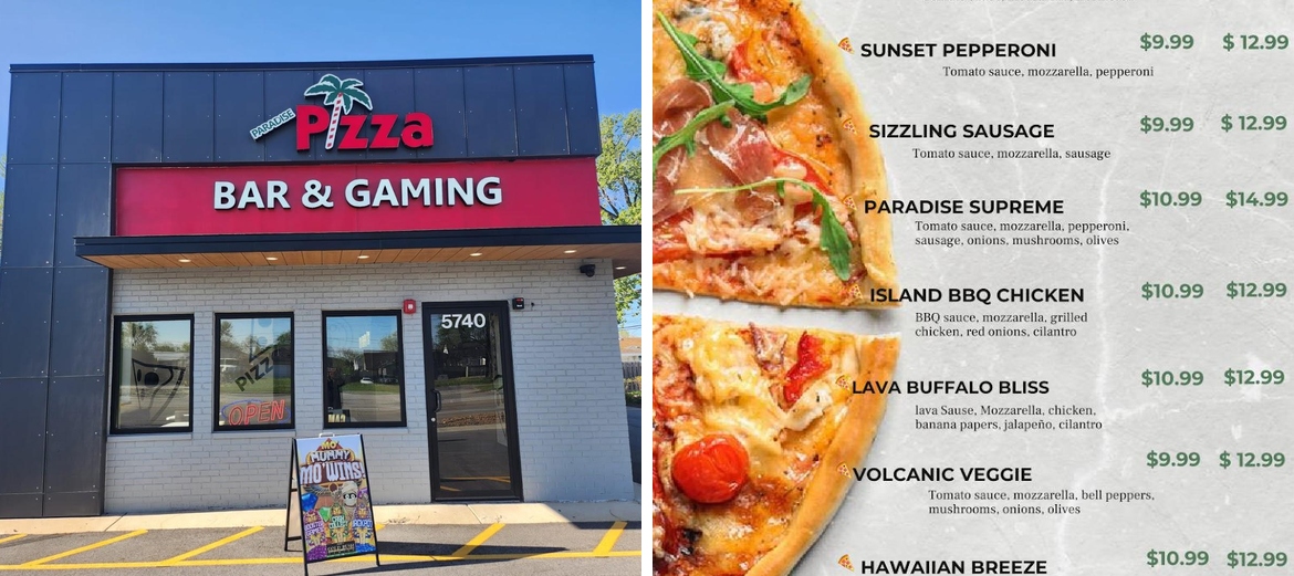 PARADISE PIZZA Menu